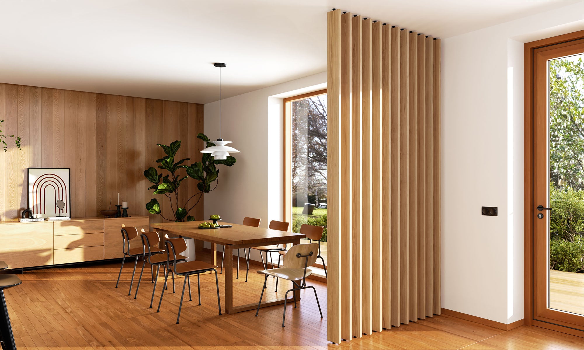 Wooden Wall Partition Room Divider Kit Diy Floor to Ceiling Wooden