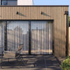 backyard patio of modern home