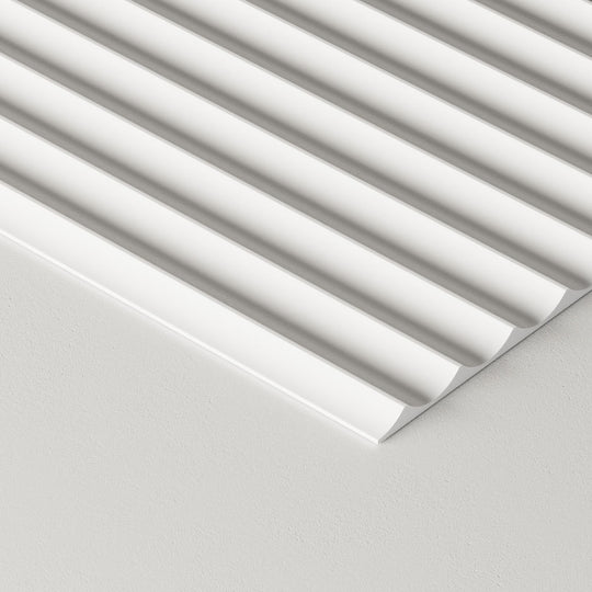 Close of up fluted paintable panel