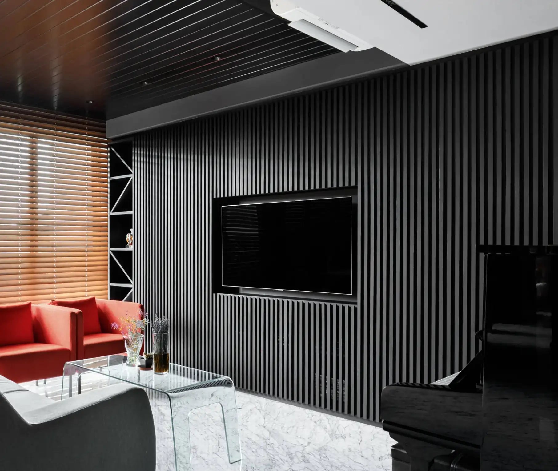 How to Create a Black Wood Slat Accent Wall