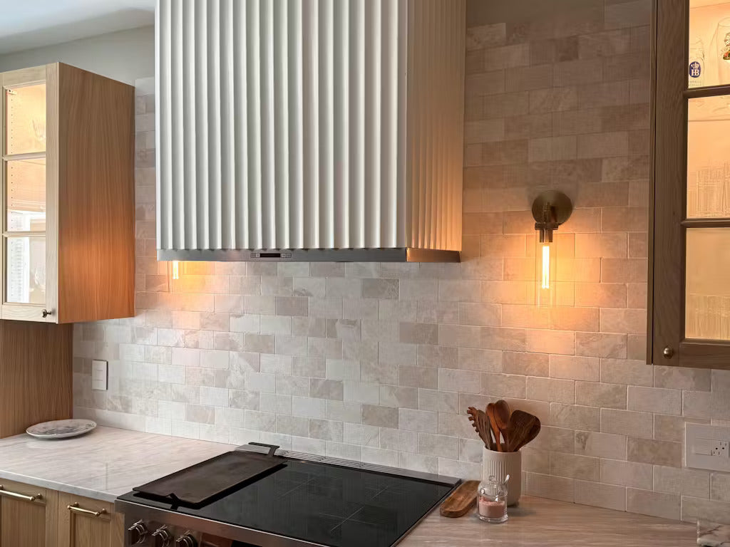 fluted panels rangehood