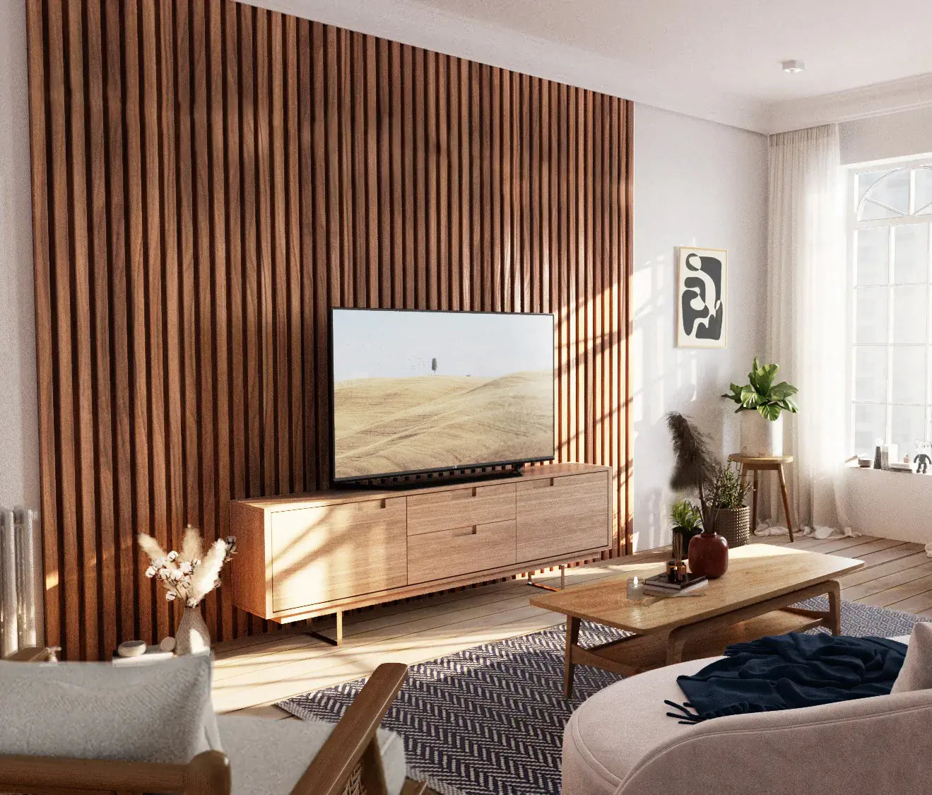https://andorwillow.com/cdn/shop/articles/midcentury-modern-living-room-with-wood-slat-tv-accent-wall-sunny.webp?v=1662474358