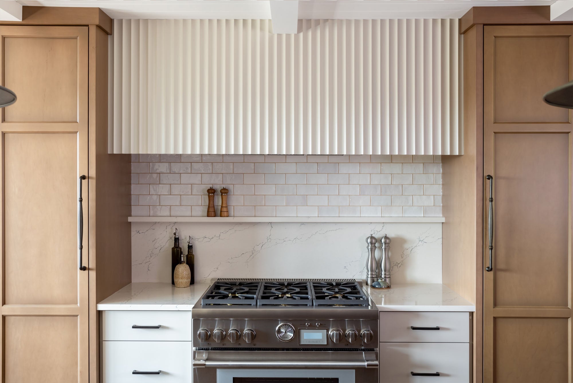 Kitchen Fluted Wall Paneling