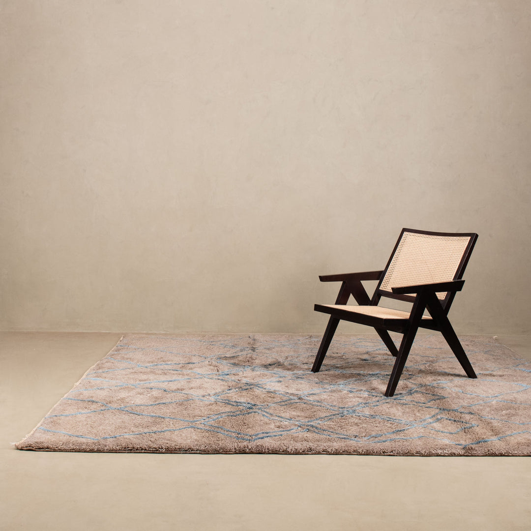 Oceanic Lattice - Luxury Shag Moroccan Rug