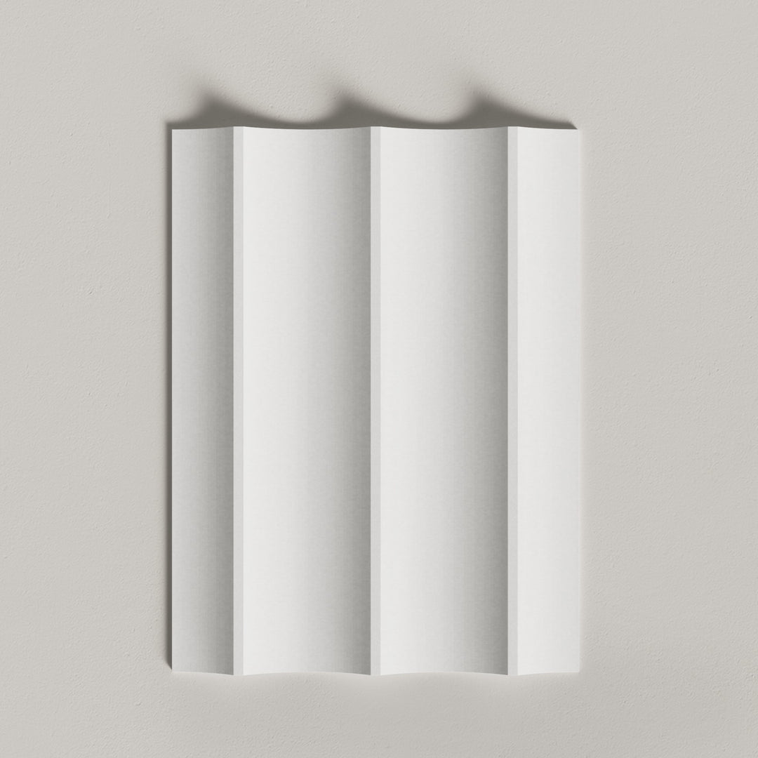 Wide fluted paintable panel sample