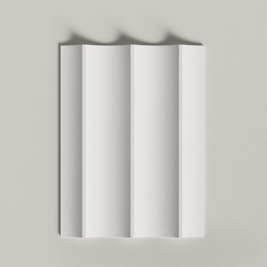 Wide fluted paintable panel sample