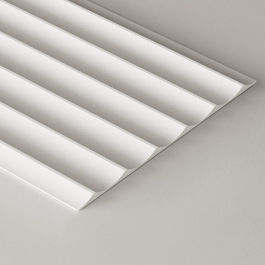 Close up of fluted paintable wall panel