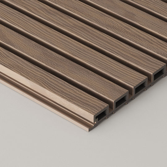Exterior Wood-Look Composite Slat Panels