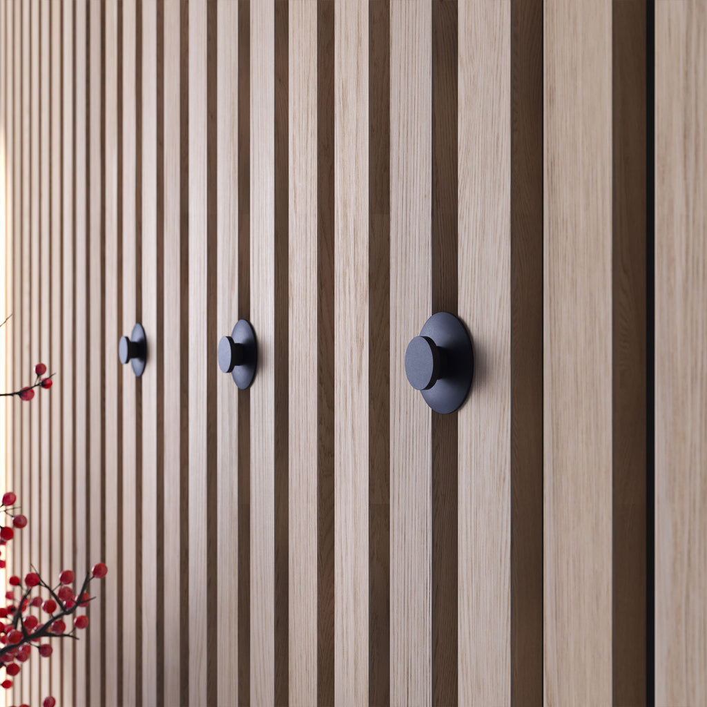 AGITATESAND Wood Wall Hooks, 4 Pack Golden Coat Hooks Wall Mounted Rustic W Wood Wall Hook, set of 3