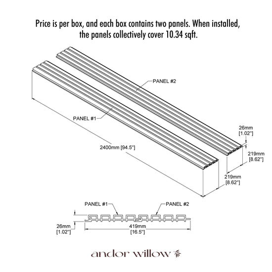 Exterior Wood-Look Composite Slat Panels