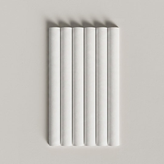 Paintable tambour panel sample on a light gray background.
