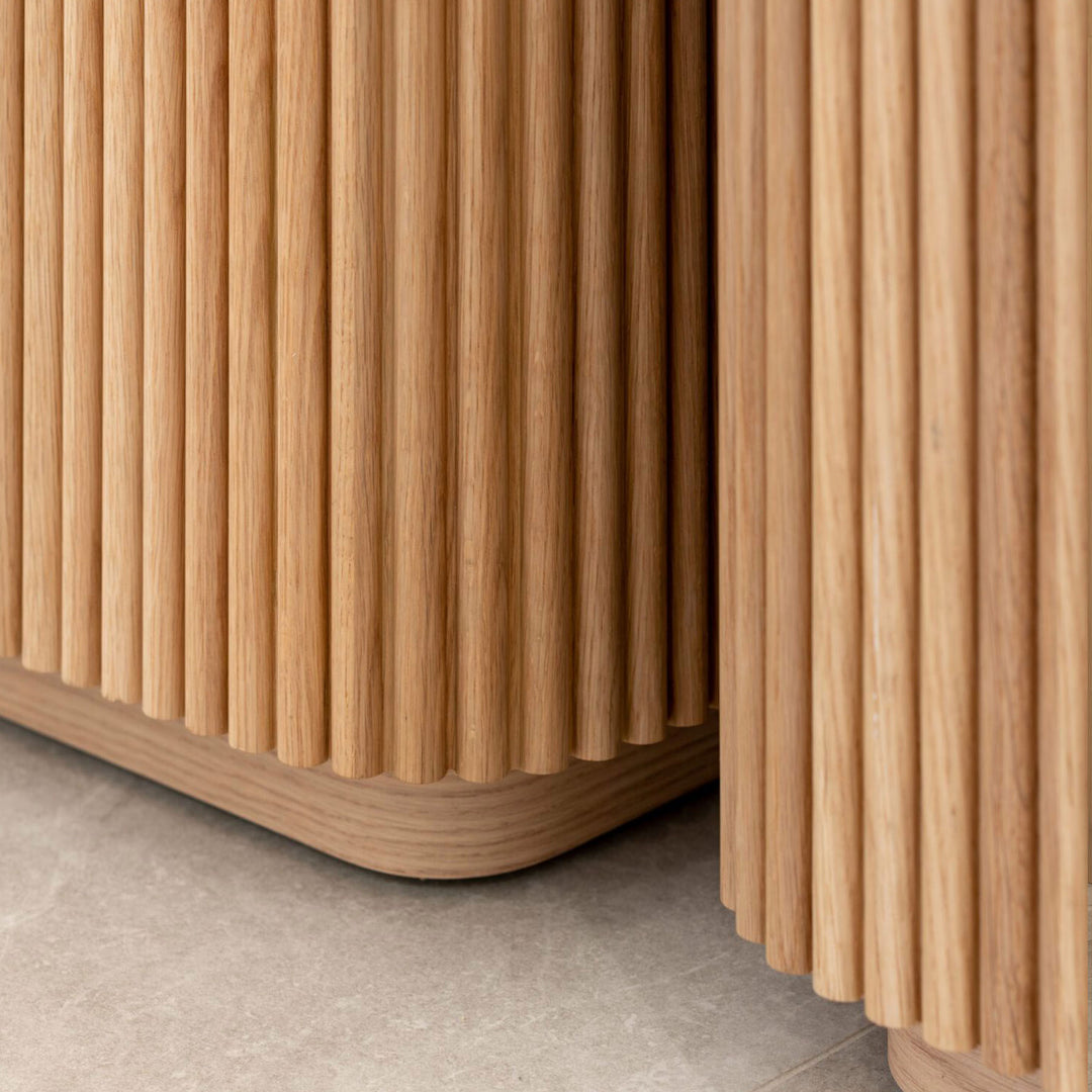 Flexible Ribbed Wood Panel Samples