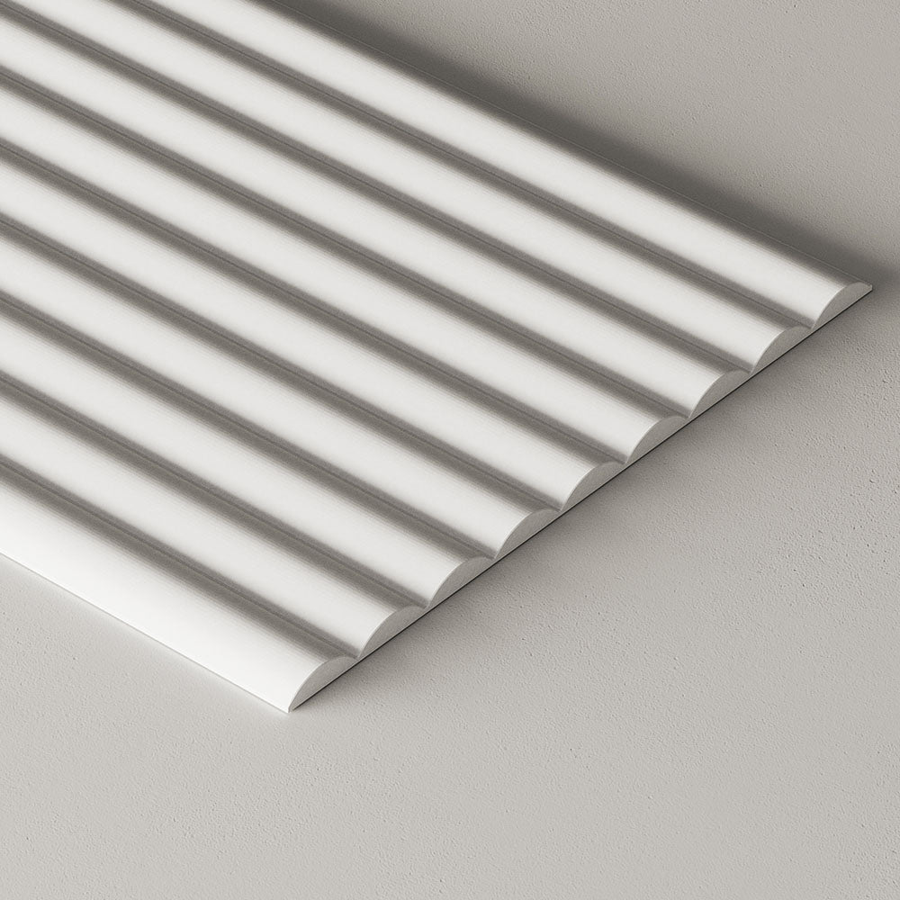 Close of up ribbed paintable panel