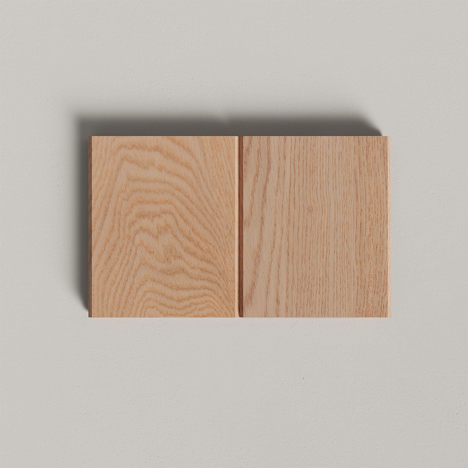 V-Groove Wood Panel Samples — Pre-Finished — White Oak and Walnut