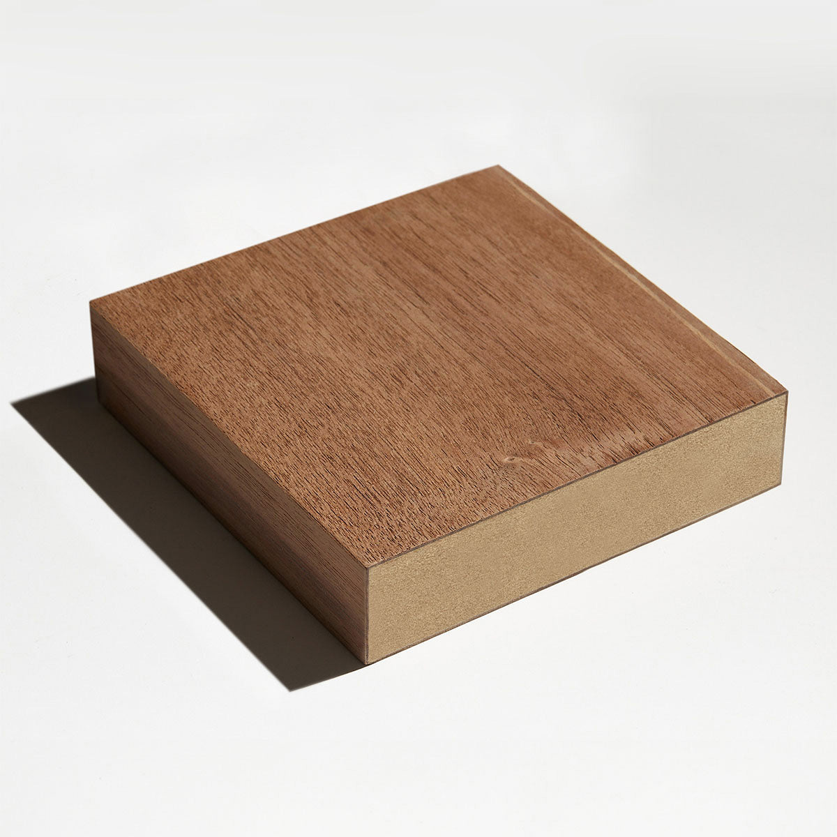 small sample swatch of wood slat room divider with american walnut veneer