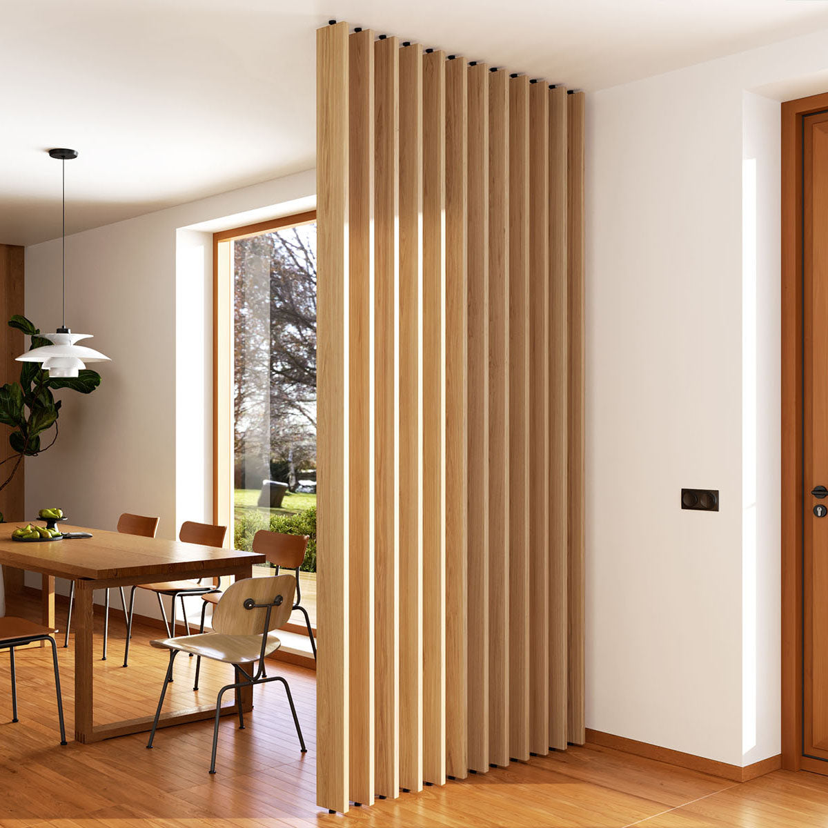 Shop Wood Slat Room Dividers Ships in 3 Business Days