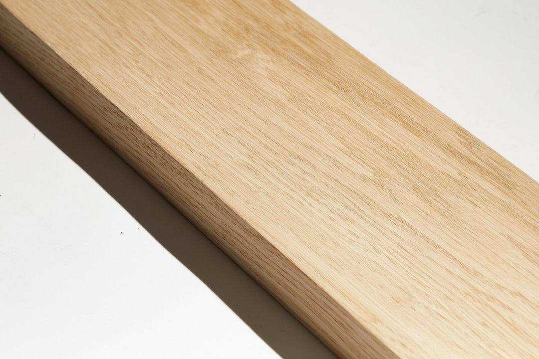 closeup image of white oak wood veneer slat