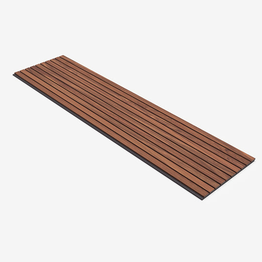 walnut finish wide wood slat wall panel 2