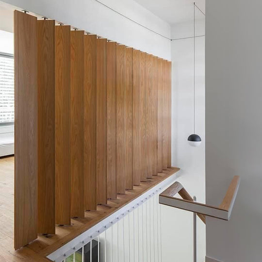 Wide Wood Slat Room Divider
