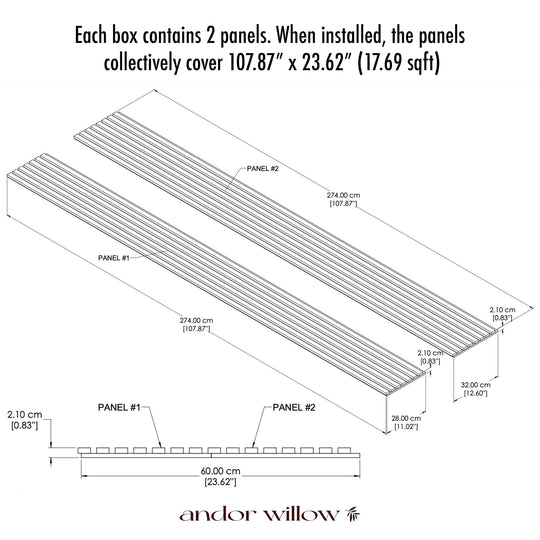 9' wood slat wall panel specifications